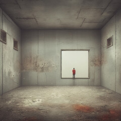 empty room with a window