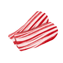 Delicious fried bacon slices