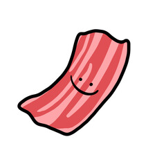 cute bacon slice 