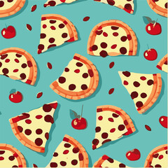cute simple cherry pie pattern, cartoon, minimal, decorate blankets, carpets, for kids, theme print design
