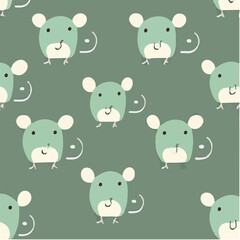 cute simple rat pattern, cartoon, minimal, decorate blankets, carpets, for kids, theme print design
