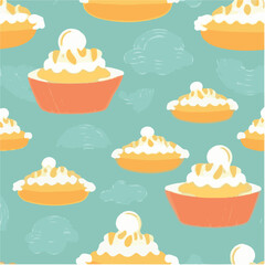 cute simple souffle pattern, cartoon, minimal, decorate blankets, carpets, for kids, theme print design
