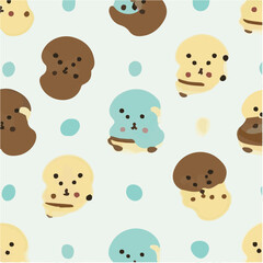 cute simple pancakes pattern, cartoon, minimal, decorate blankets, carpets, for kids, theme print design
