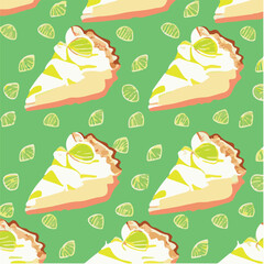 cute simple key lime pie pattern, cartoon, minimal, decorate blankets, carpets, for kids, theme print design
