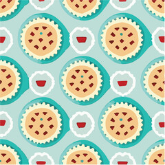 cute simple linzer torte pattern, cartoon, minimal, decorate blankets, carpets, for kids, theme print design
