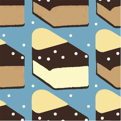 cute simple lamington pattern, cartoon, minimal, decorate blankets, carpets, for kids, theme print design
