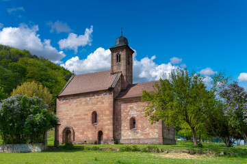 Spätromanische Nikolauskapelle in Klingenmünster. Region Pfalz im Bundesland Rheinland-Pfalz in...
