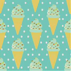 cute simple stracciatella ice cream pattern, cartoon, minimal, decorate blankets, carpets, for kids, theme print design
