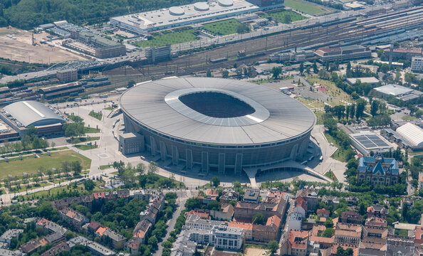 Budapest, Hungary &ndash; May 20, 2023. View over Puskas Arena stadium in Budapest, Hungary.