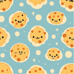 cute simple pancake pattern, cartoon, minimal, decorate blankets, carpets, for kids, theme print design
