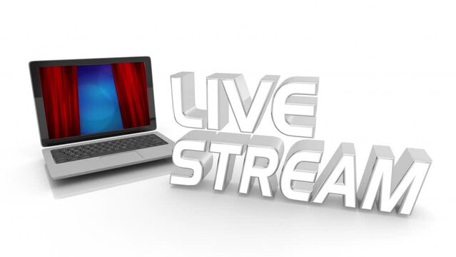 Livestream Virtual Event Computer Laptop Watch Join Now 3d Animation