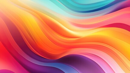Obraz premium Abstract multicolored wavy background. AI generative image.