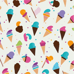 cute simple national ice cream day pattern, cartoon, minimal, decorate blankets, carpets, for kids, theme print design
