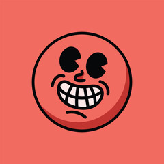 Circle retro flat icon