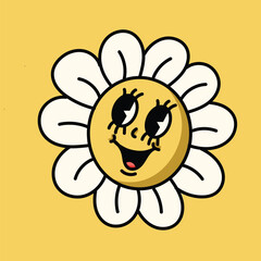 Sunflower retro flar icon