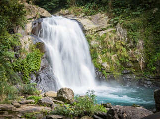 Fototapeta premium Waterfall in Neidong National Forest Recreation Area, Wulai District, New Taipei City, Taiwan