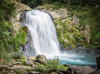 Waterfall in Neidong National Forest Recreation Area, Wulai District, New Taipei City, Taiwan