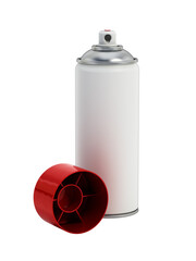 Spray paint can isolated on transparent background. 3D illustration