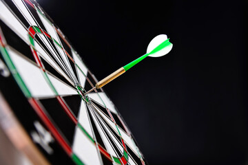 Dart hitting on center target