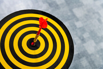 Dart hitting on center target