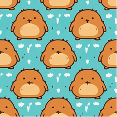 cute simple groundhog day pattern, cartoon, minimal, decorate blankets, carpets, for kids, theme print design
