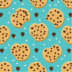 cute simple national chocolate chip cookie day pattern, cartoon, minimal, decorate blankets, carpets, for kids, theme print design
