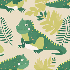 cute simple iguana pattern, cartoon, minimal, decorate blankets, carpets, for kids, theme print design
