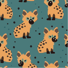 cute simple hyena pattern, cartoon, minimal, decorate blankets, carpets, for kids, theme print design
