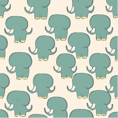 Fototapeta premium cute simple elephant pattern, cartoon, minimal, decorate blankets, carpets, for kids, theme print design 