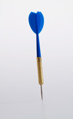 Single dart on white background