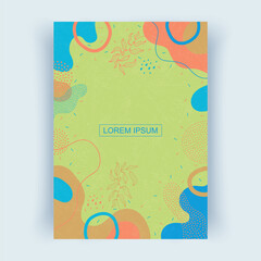 Fototapeta premium Cover layouts A4 format, vertical orientation. Cover with abstract shapes.