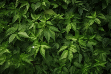 Green foliage background, Generative ai