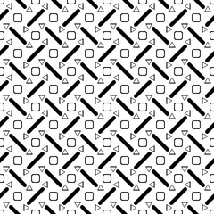 black and white seamless pattern art floral fabric tile textile design art geometric elements decoration geometric stripes sign symbol icon vector illustration