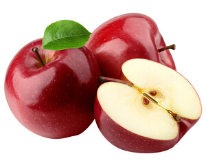 Apple isolated on white background, full depth of field