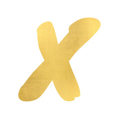 x Alphabets with gold elements
