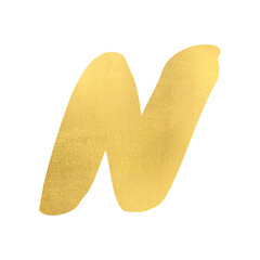 n Alphabets with gold elements