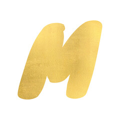 m Alphabets with gold elements