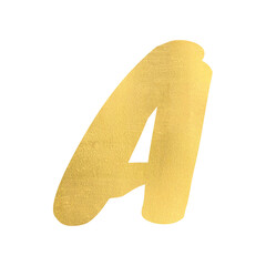 a Alphabets with gold elements