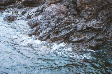 volcanic rocks shore