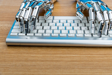 Robot hand using computer keyboard