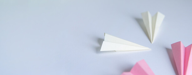 origami paper plane close up