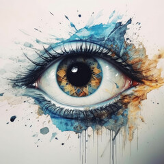 drawing of an eye - by generative ai