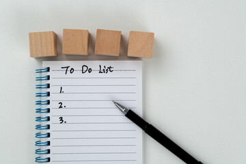 To do list with blank blocks