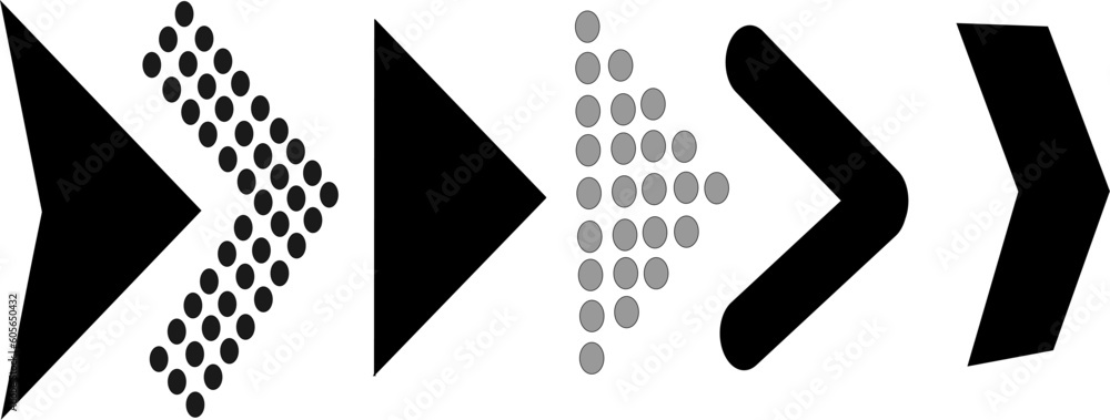 Poster set of new style black vector arrows isolated on white. arrow icon. vector icon arrow. arrow. arrows