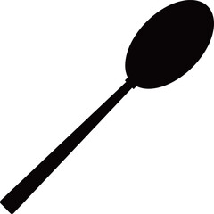 スプーンのアイコン　ブラック