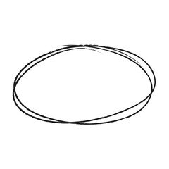 Doodle scribble circles. Hand drawn Sketch line pencil elements.