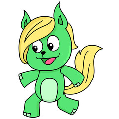 Vector of a cartoon doodle over a white background