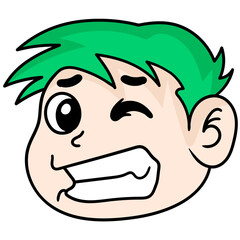 Vector of a cartoon doodle over a white background