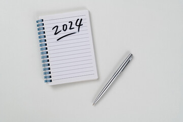 New year 2024 goals list notebook