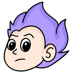 Vector of a cartoon doodle over a white background